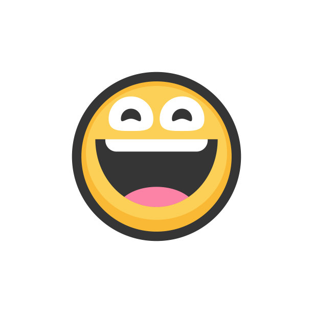 Emoticon设计平面色彩轮廓线图片下载