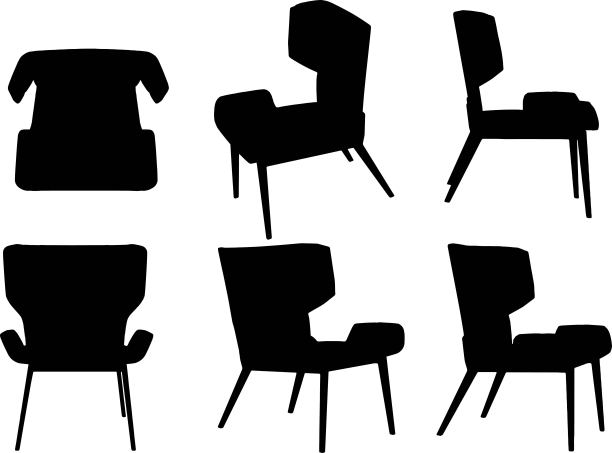 椅子从多个角度剪影图片下载