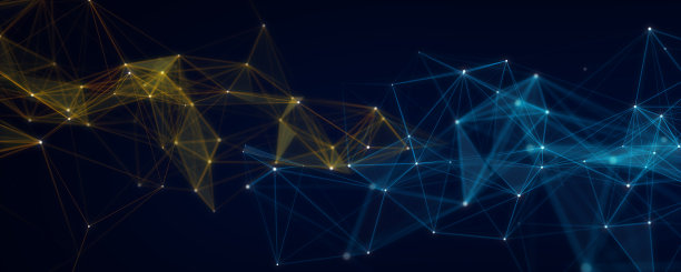 网络连接结构。点和线的数字背景。大数据可视化。3 d渲染。图片下载