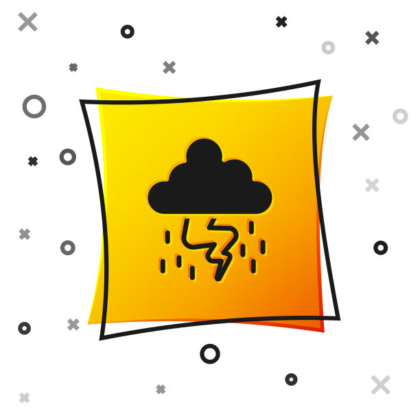 黑色风暴图标孤立在白色背景图片下载