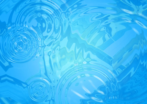 抽象的蓝色涟漪的3d插图图片下载