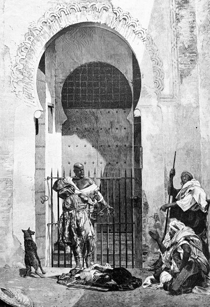 开罗监狱门口的男人图片下载