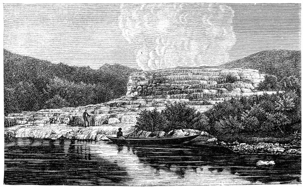 白色露台，罗托马哈纳，新西兰图片下载