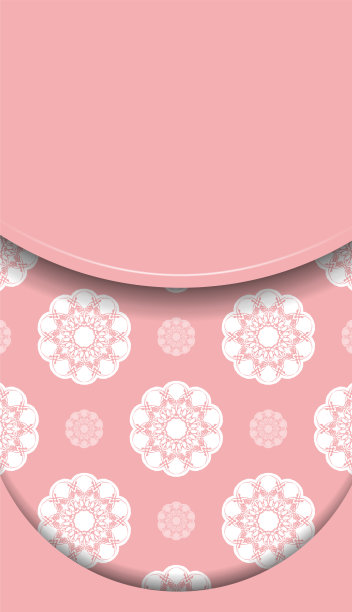 粉红颜色横幅模板与复古白色图片下载