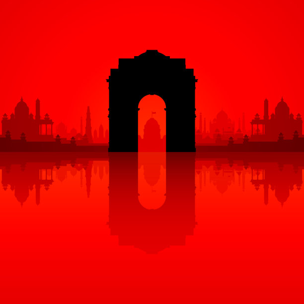 印度门(所有建筑都是独立和完整的)图片下载