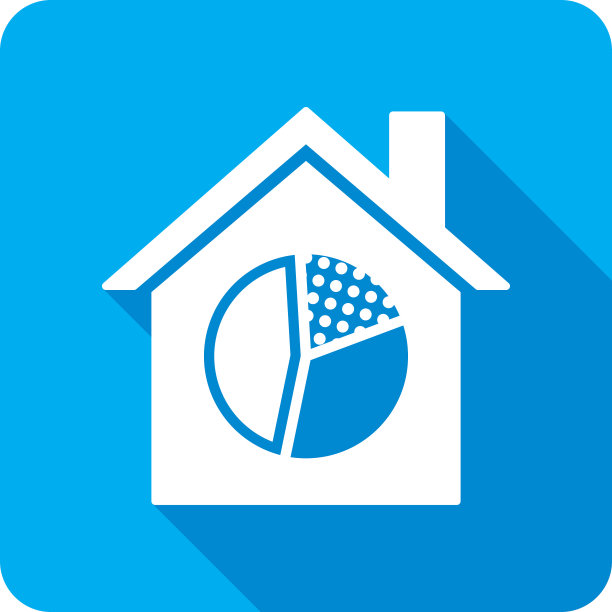 房屋饼图图标剪影图片下载