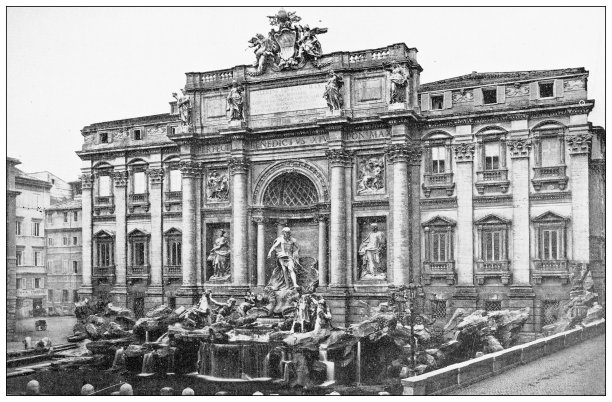 罗马的古董旅行照片:特莱维喷泉图片下载