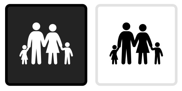 家庭图标在黑色按钮与白色滚动图片下载