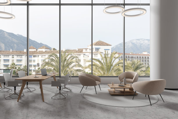 白色的公共图书馆阅览室内部图片下载