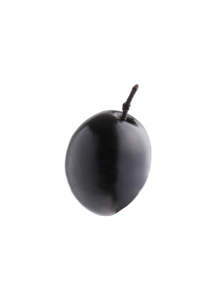 整个黑橄榄被隔离在白色背景上。前视图。平铺图案。图片下载