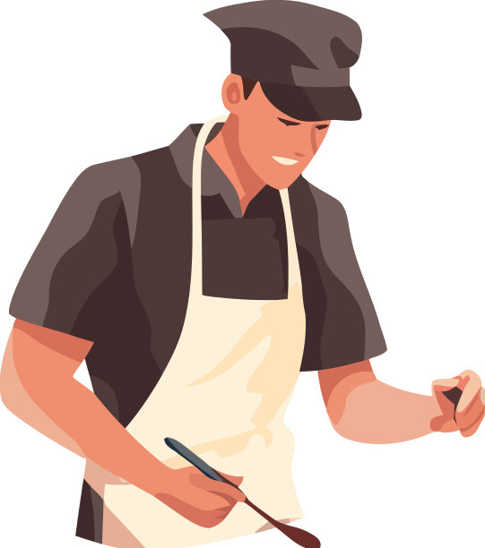 厨师微笑着拿着勺子图标图片下载