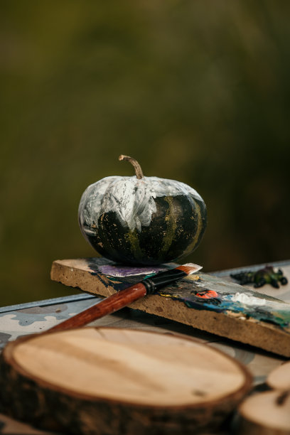 万圣节派对的装饰。南瓜图片下载