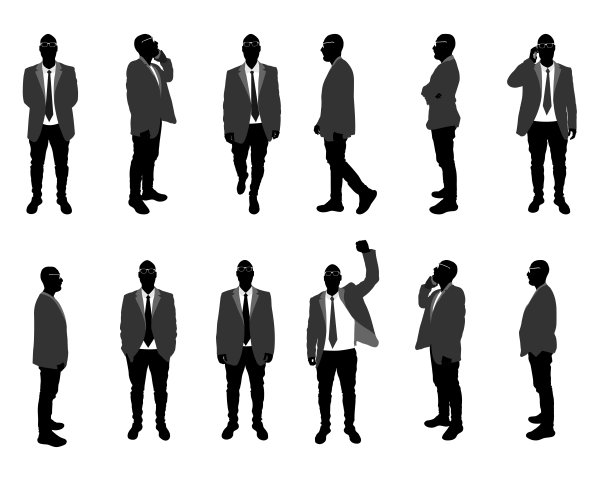 一套男人轮廓与细节。图片下载