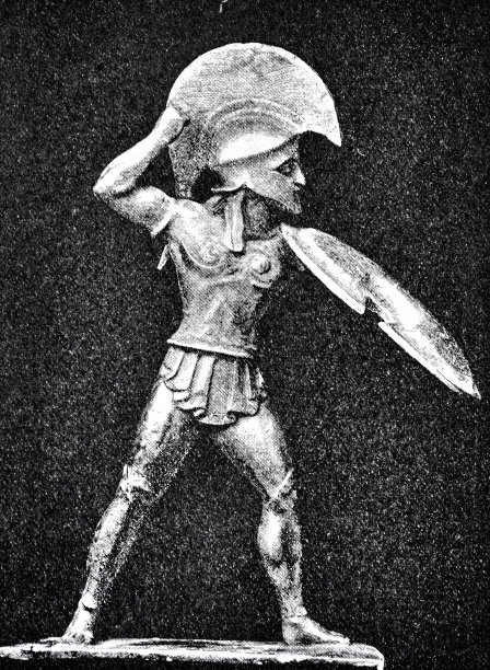 手持盾和剑的希腊战士图片下载