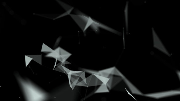 4k抽象数字背景。宇宙的粒子。神经丛的作用。大数据可视化。三维渲染图片下载