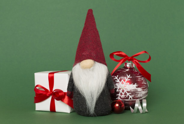 美丽的圣诞玩具彩色背景图片下载