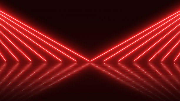 4k红色紫外霓虹激光线技术背景图片下载