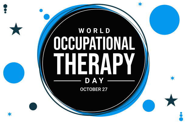 世界职业治疗日壁纸设计采用传统的圆形风格和排版图片下载