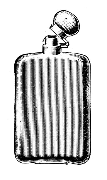 古董图片来自英国杂志，银质产品:烧瓶图片下载