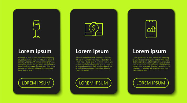 集酒杯、纸钞、现金及在线体育博彩于一体。业务信息图表模板。向量图片下载