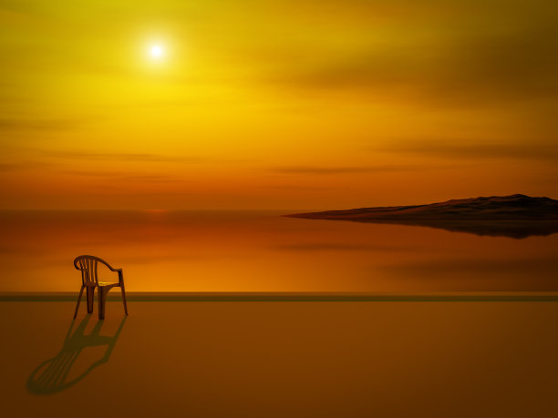 水面上的日落图片下载