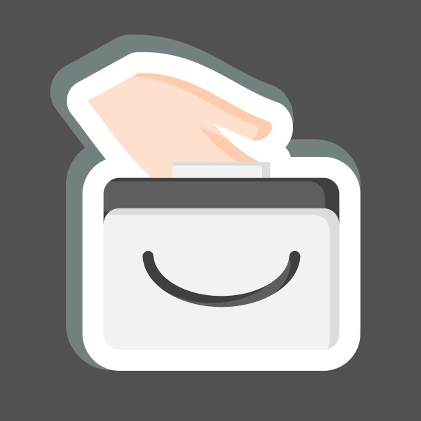 贴纸盗窃癖。与上瘾有关的词典符号。简单的设计可编辑。简单的说明图片下载