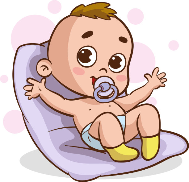矢量插图可爱快乐的婴儿图片下载