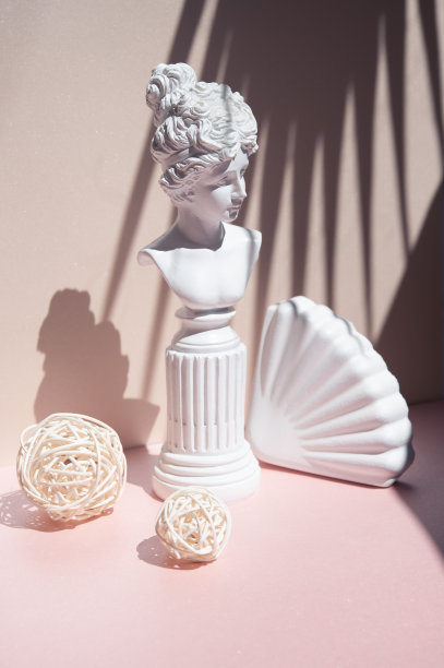 时尚的室内静物与阳光和阴影。图片下载