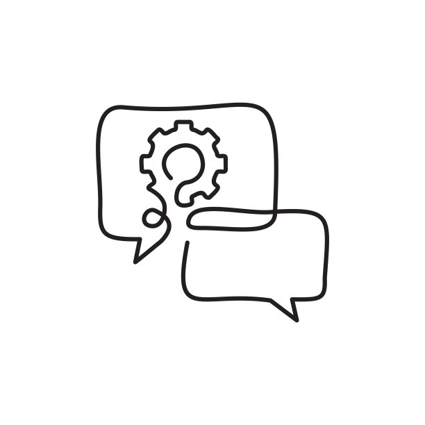 齿轮聊天一行，聊天泡泡齿轮一行。简单的一行矢量图标图片下载