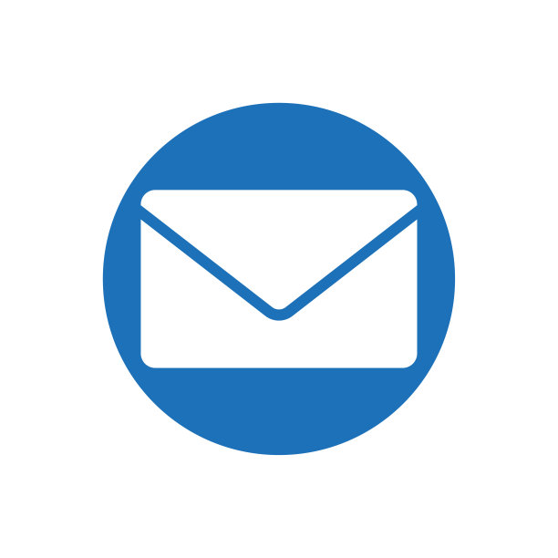 邮件图标。封闭的信封在一个蓝色的圆圈里。消息的象征。矢量插图。每股收益10。图片下载