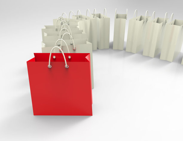 彩色购物袋图片下载