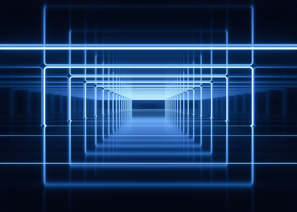 抽象霓虹灯背景，3d渲染图片下载