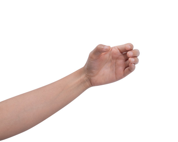 女人的手孤立在白色的背景上，握住或抓住图片下载