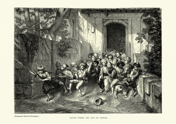 放学后冲出教室的男学生图片下载