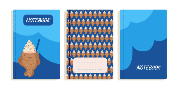 设置页封面笔记本，海报，明信片，传单。中国食物矢量卡与亚洲食物元素。图片下载