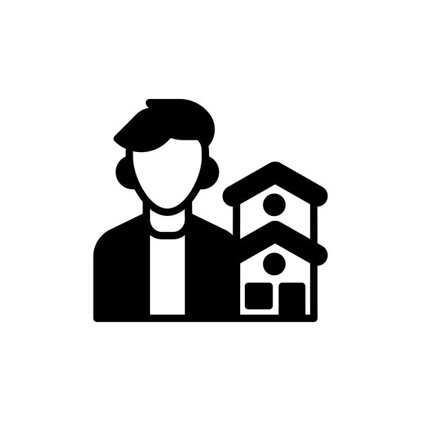 房屋中介矢量图标图片下载