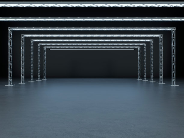 未来的空房间，3D渲染图片下载