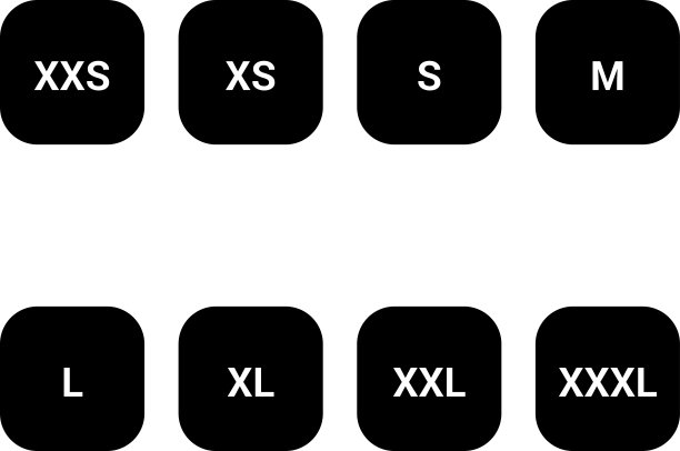 标志服装尺寸图标。图片下载