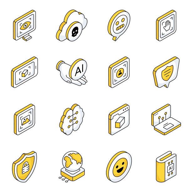 AI扁平图标图片下载