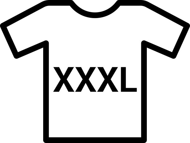 标志服装尺寸图标。图片下载