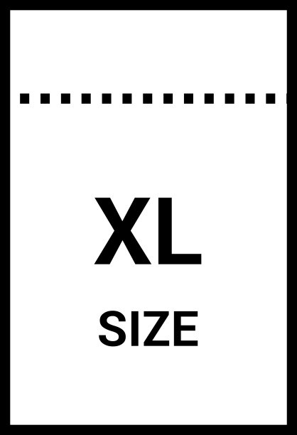 标志服装尺寸图标。图片下载