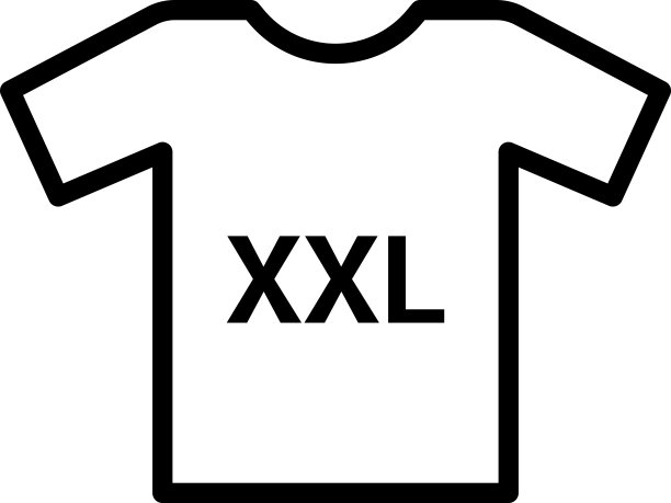 标志服装尺寸图标。图片下载