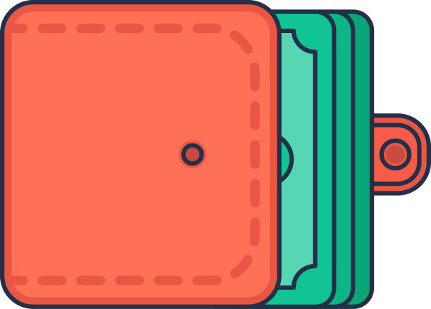 美国货币皮革存储钱包图片下载