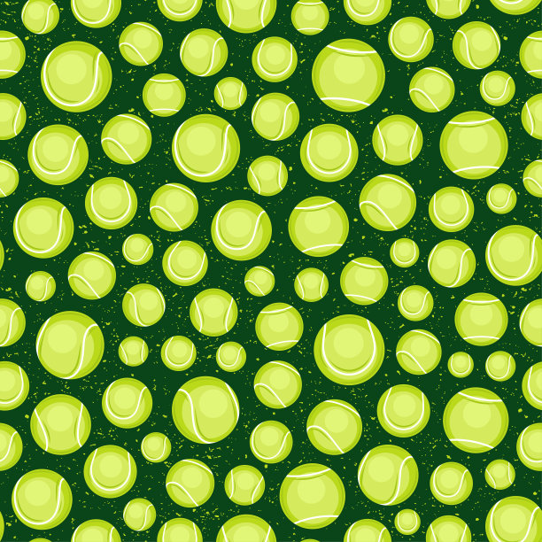 矢量网球无缝图案或背景图片下载