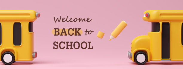 回到学校的教育背景概念学校配件和项目。3D渲染图图片下载