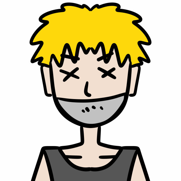 一个人在白色背景上的卡通形象图片下载