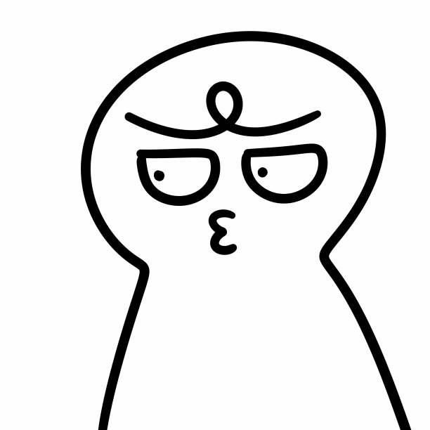 可爱的卡通在白色的背景图片下载