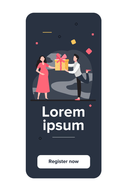 一个男人给他怀孕的妻子送礼物图片下载