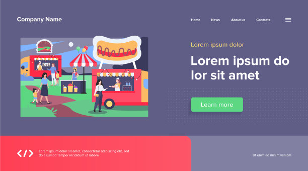 参观街头美食节的人们图片下载