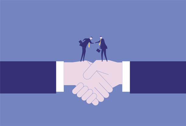 两个商人握手，共同发展图片下载